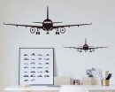 Airplane Vinyl Decals Silhouette Modern Wall Art Sticker